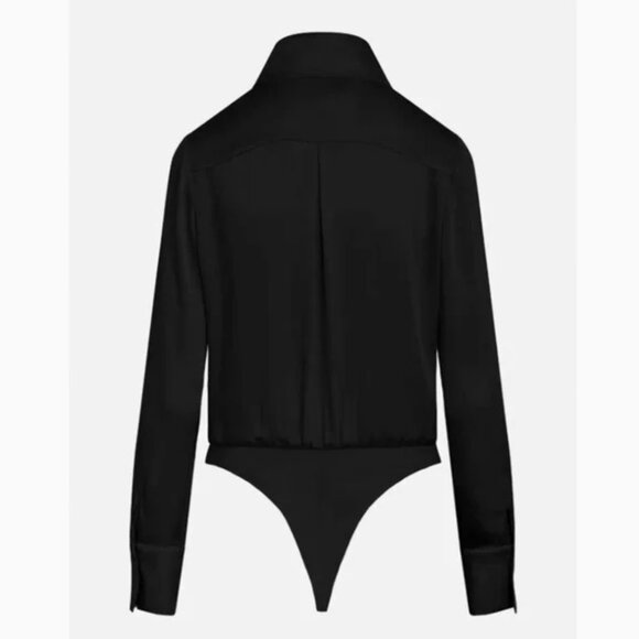 NWT Favorite Daughter The Take Me Seriously Bodysuit  Black Noir Blouse XS/S/M - Picture 5 of 6